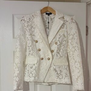 Generation Love Cream Lace Double-Breasted Blazer size XS